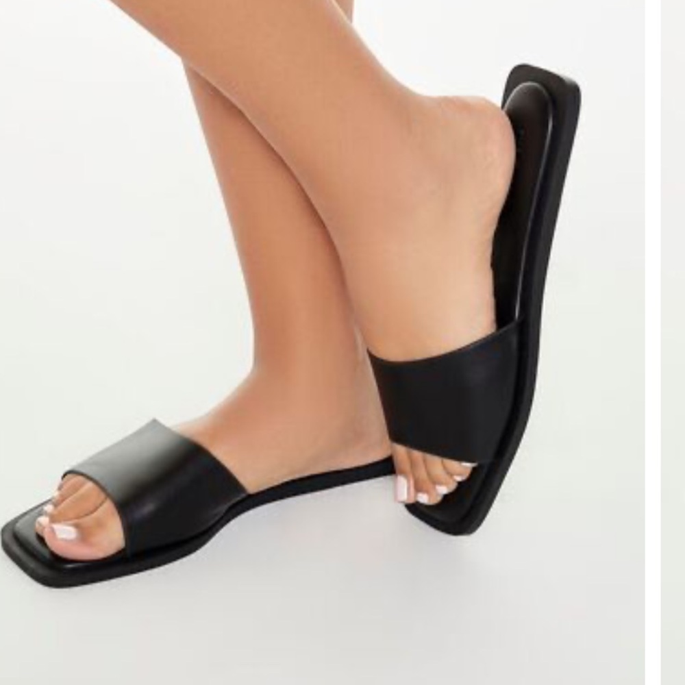 Forever 21 Square-Toe Slides